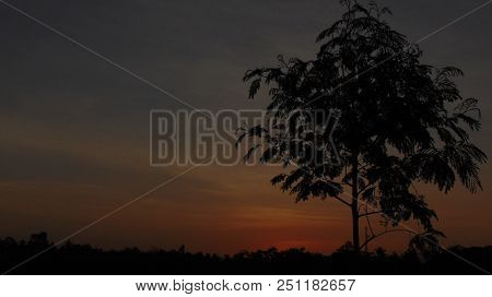 Afternoon Atmosphere In The Village Watching The Sunset