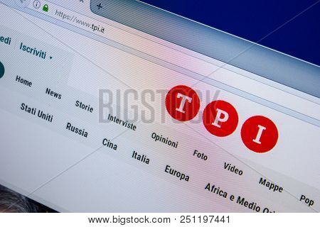 Ryazan, Russia - July 25, 2018: Homepage Of Tpi Website On The Display Of Pc. Url - Tpi.it