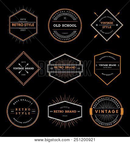 Retro Style Badge Collection. Vintage Badge Vector