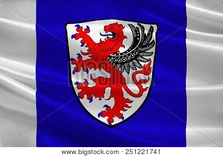 Flag Of Giessen Is A Town In Giessen Is A District Of Hessen, Germany. 3d Illustration