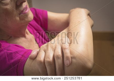 Rehabilitation Exercises For An Older Woman With Cerebral Stroke