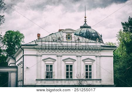 Festetics Palace, Keszthely, Hungary. Detailed Photo. Travel Destination. Analog Photo Filter With S