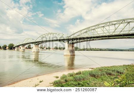 Maria Valeria Bridge Joins Esztergom In Hungary And Sturovo In Slovak Republic Across The Danube Riv