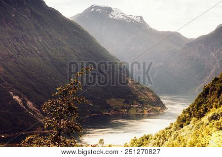 View On Geirangerfjord In Norway