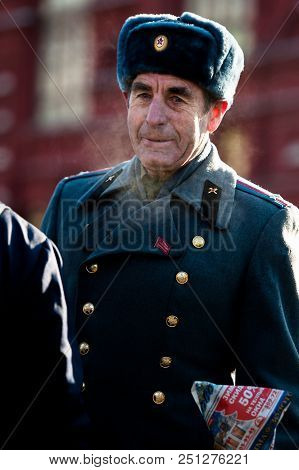 Moscow, Russia - March 15, 2013: Meeting For 60 Years Since The Death Of Stalin On Red Square.
