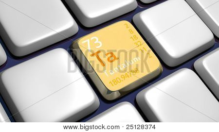 Toetsenbord (detail) met tantaal Element