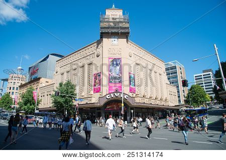 Auckland, New Zealand - March 03 2017: The Auckland Civic Theatre Is A Large Heritage Theatre Seatin