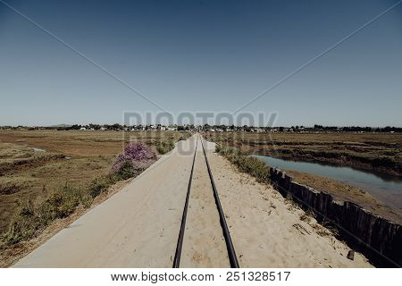 The Track Leading To Barril Beach On The Southern Portuguese Coast Of The Atlantic.
