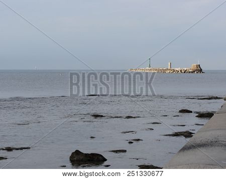 The Breakwater Diga Della Vegliaia Has The Aim To Protect The Southern Entrance Of The Port Of Livor