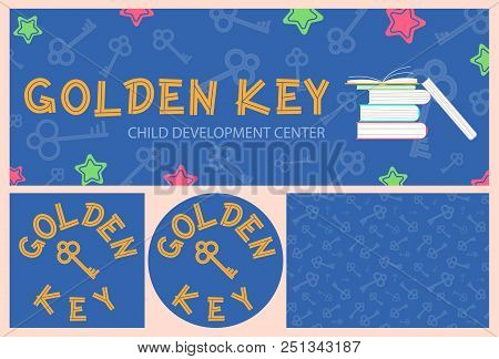 Design Logo, Banner, Background For Post To Social Network, Child Development Center, Stock Vector I