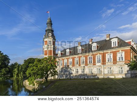 Hvedholm Castle Near Faaborg On The Island Of Funen In Denmark