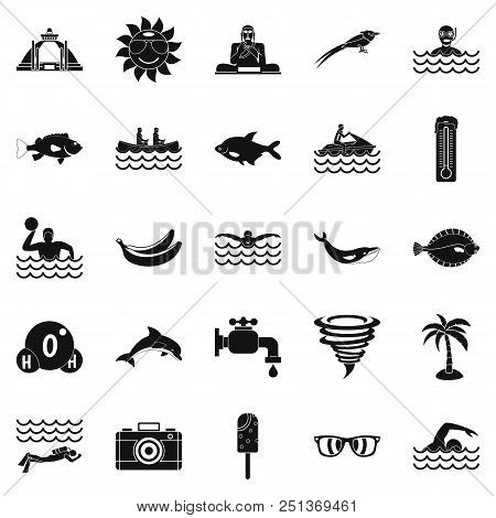 Plunge Icons Set. Simple Set Of 25 Plunge Vector Icons For Web Isolated On White Background