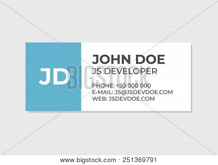 Business E-mail Signature Template. Email Contact Vector Template