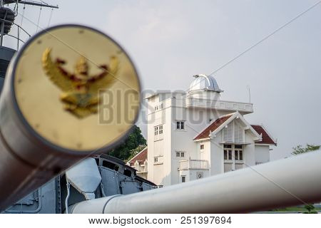 Samut Prakan, Thailand - March 24, 2018 : The 60 Years Old First Observatory And Planetarium In Thai
