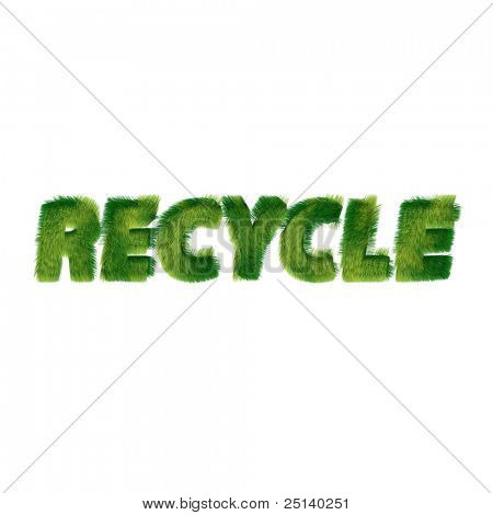 Recyklované symbol z trávy