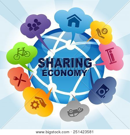 Sharing Economy Collaborative Global Share Concept Ideas