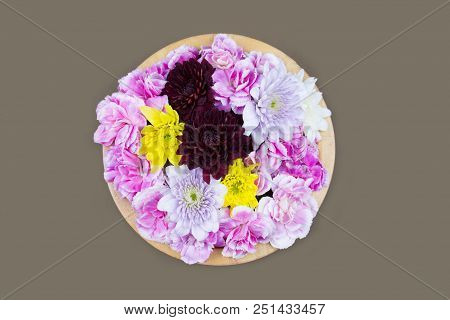 Flower Flat Lay Flower Fream Romantic Concept