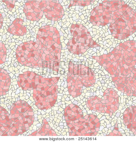 Fond coeur mosaïque