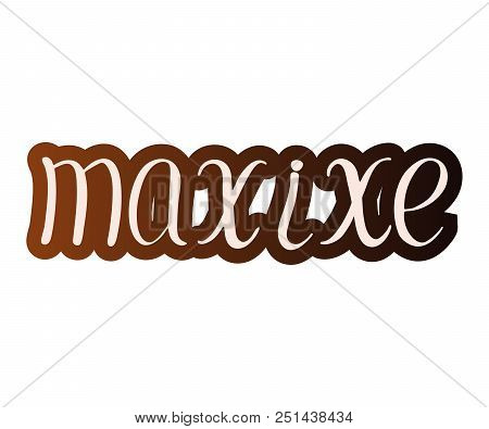 Pair Dance Maxixe. Music Vector Illustration. Handwritten Calligraphy