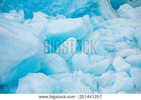 Texture Of Svartisen Glacier In Norway, Nature Background