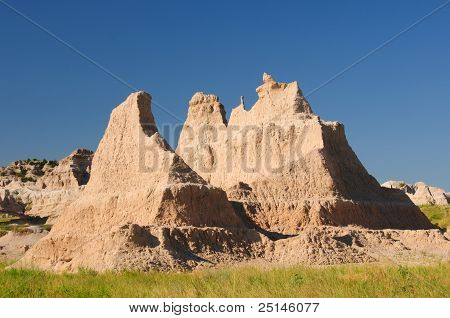 Formation de badlands dans la chaleur de l'été
