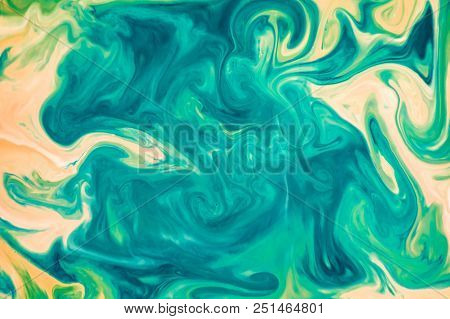 Abstract Colors, Backgrounds And Textures. Food Coloring In Milk. Food Coloring In Milk Creating Bri