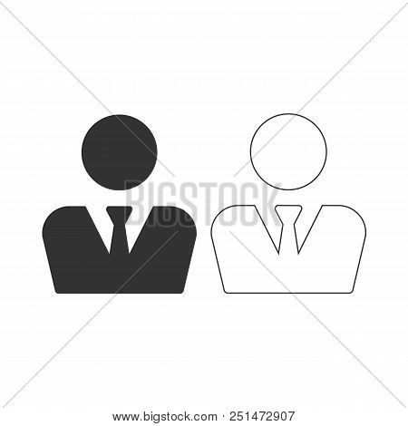 User Icon In Trendy Flat Style Isolated