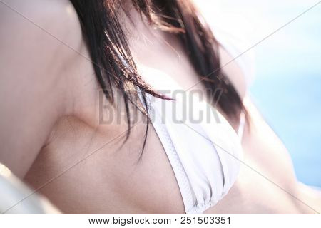 Sexy Lady In Bikini Swim Suit