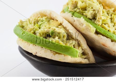 Typical Venezuelan Arepa Called Reina Pepiada