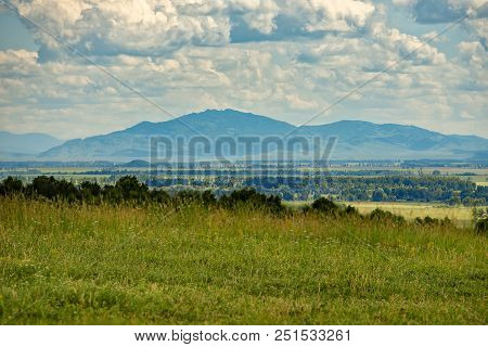 Summer In The Mountains, Mountain Valley, Panorama Landscape, Altay