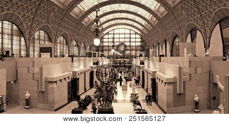 PARIS, FRANCE - MAY 13: D'Orsay interior view on May 13, 2015 in Paris. It host the world's largest collection of impressionist and post-impressionist masterpieces.