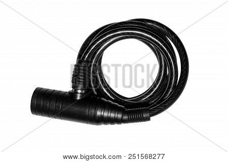 Bike Lock Isolated On White Background.anti-theft Agent For The Bike.
