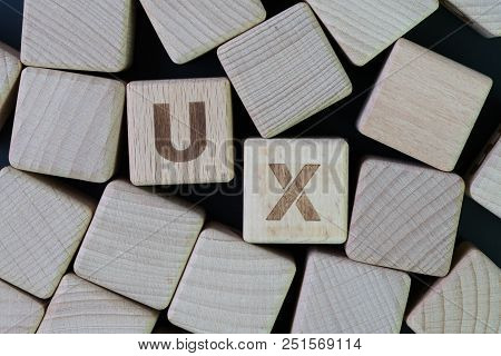 Ux, User Experience Design Concept, Cube Wooden Block Combine Word Ux, Development Of A Journey And 