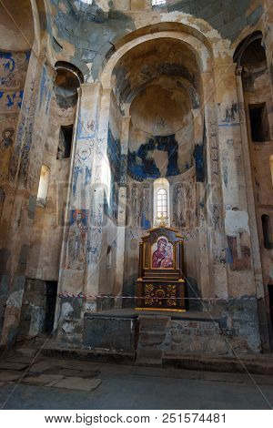 Interior Of Armenian Cathedral Church Of Holy Cross On Akdamar Island. Turkey