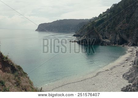 Ocean View. Nature Background With Nobody. Morgat, Crozon Peninsula, Brittany, France.