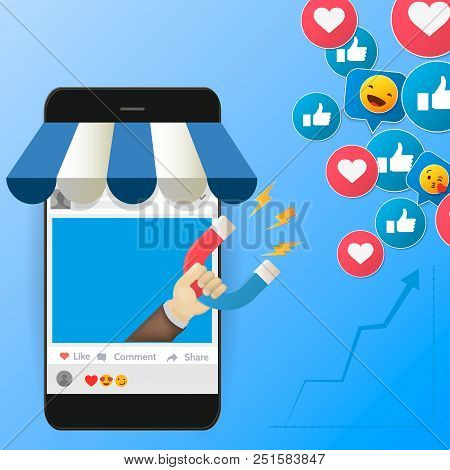 The Powerful Of Influencer Marketing Is Like The Magnetic Field That Drags Customer Like Icon Into T