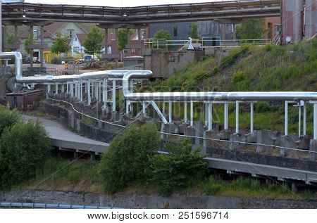 Industrial landscape in South Norway. June 20,2018.Sarpsborg , Norway