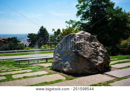 Gros Caillou Big Pebble Landmark In La Croix-rousse Neighborhood In Lyon France
