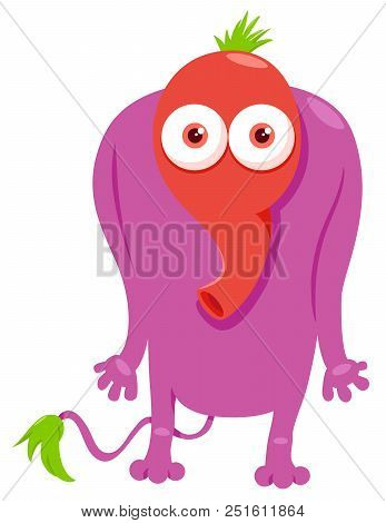 Funny Monster Fantasy Character Cartoon Illustration