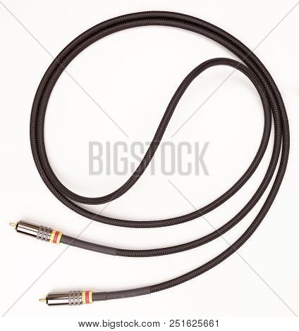Audio Video Cable Isolated On White Background