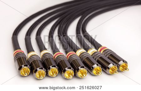 Audio Video Connector Isolated On White Background