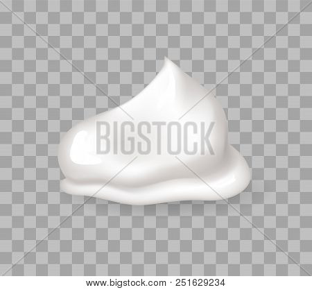 Fresh Whipped Cream Sweet Creamy Bases For Bakery Products Decoration Vector Illustration Isolated O