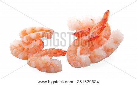 Shrimp Bolied An Isolated On White Background