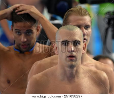 Budapest, Hungary - Jul 25, 2017. Competitive Swimmer Cseh Laszlo (hun) After Swimming Butterfly. Le