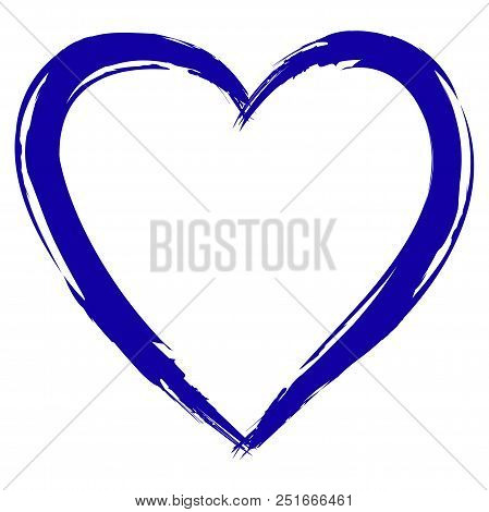 Painted Heart Hand Drawn Sketch Stock Vector