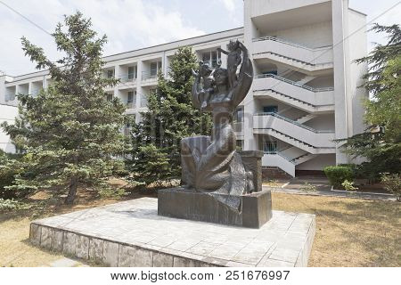 Evpatoria, Crimea, Russia - July 29, 2018: Sculptural Composition Children Of The Motherland At The 