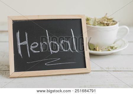 Blackboard With Text 