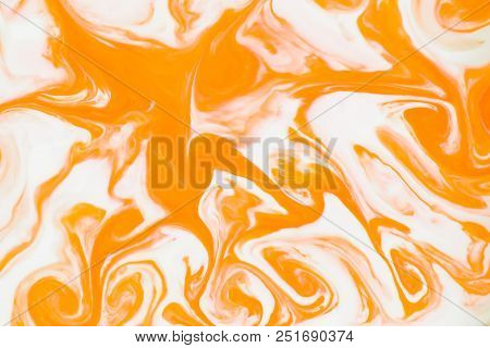 Abstract Colors, Backgrounds And Textures. Food Coloring In Milk. Food Coloring In Milk Creating Bri