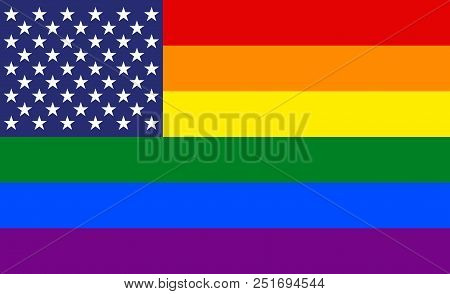 Rainbow Colours Background Vector Pride Us Abstract Flag