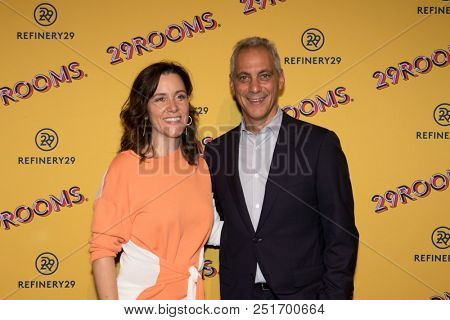 CHICAGO - JUL 25: Mayor Rahm Emanuel (R) and Caroline Kiely attend Refinery29âs 
